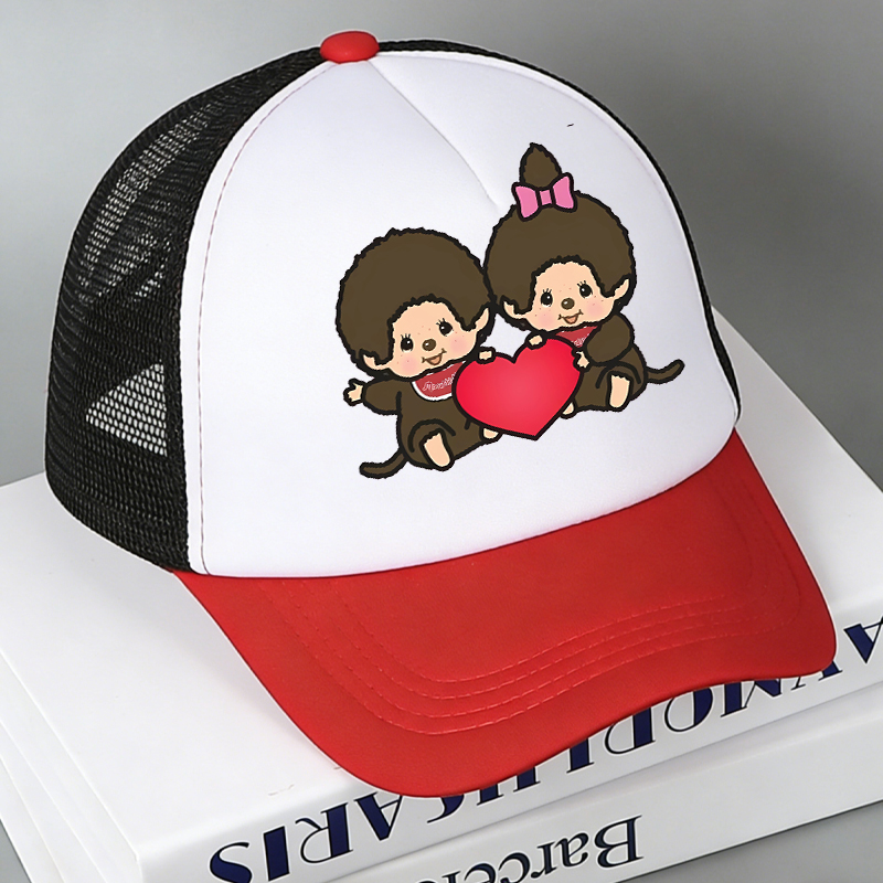 Summer Clothing Girl - Monchhichi Mesh Baseball Caps Cartoon Figures