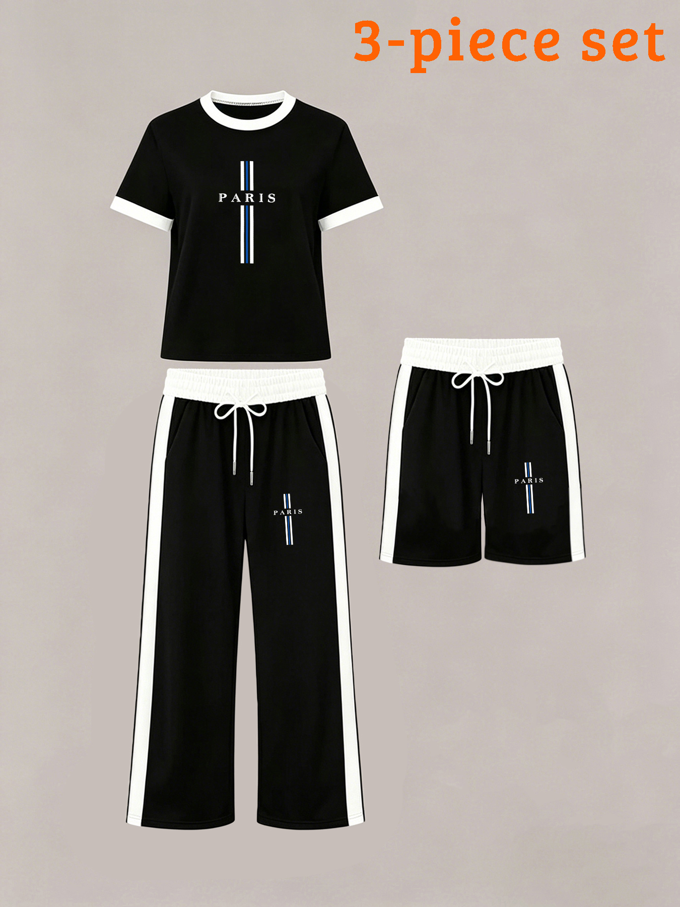 Summer Clothing In Paris - French-Style Minimalist Summer Women's Three-Piece Set: