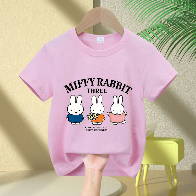Summer Clothing Baby - Cartoon Miffy Bunny T-Shirt Girl Summer