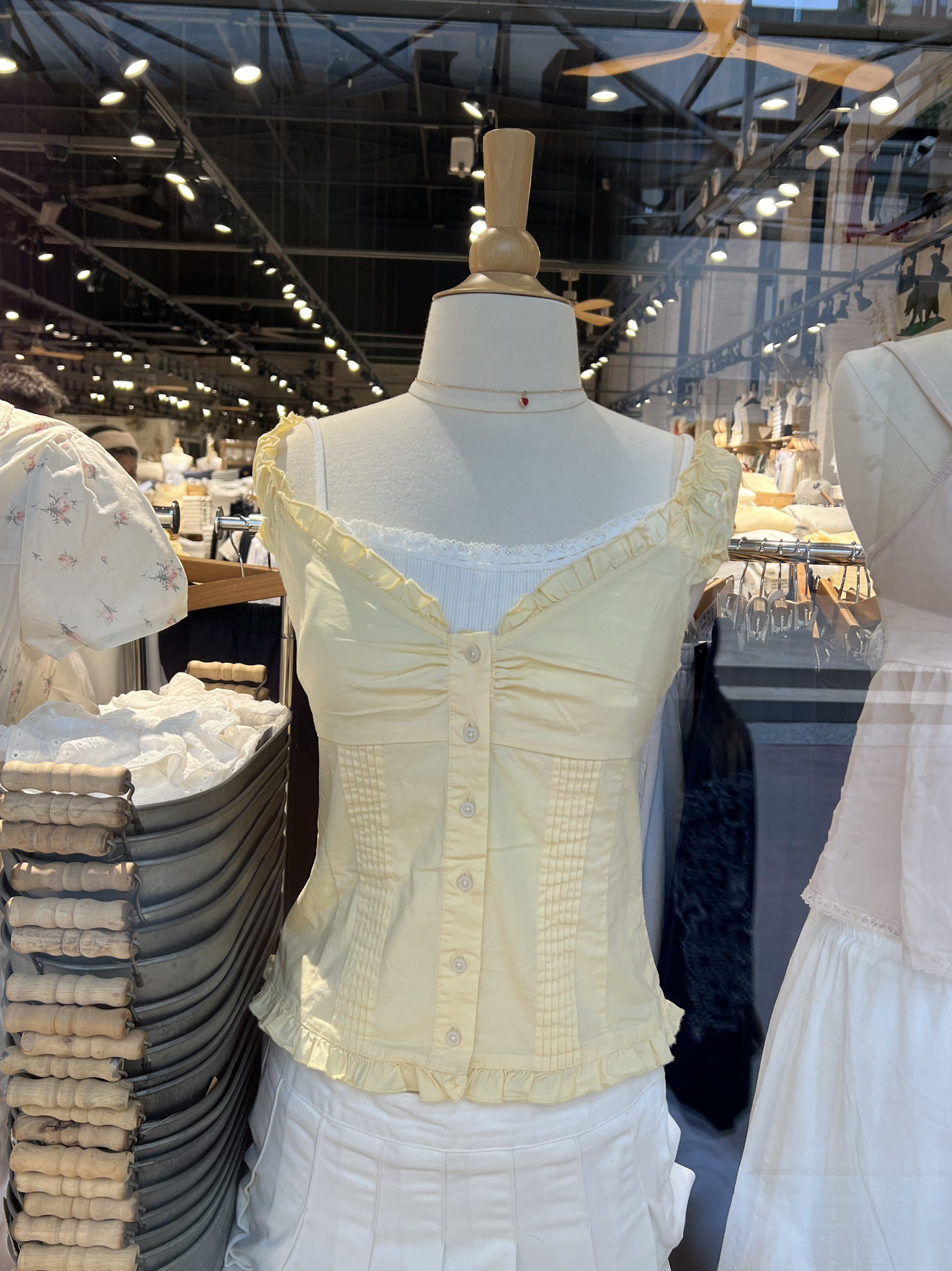 Yellow Summer Clothing - Yellow Slim Pleated Blouse T-shirt Women