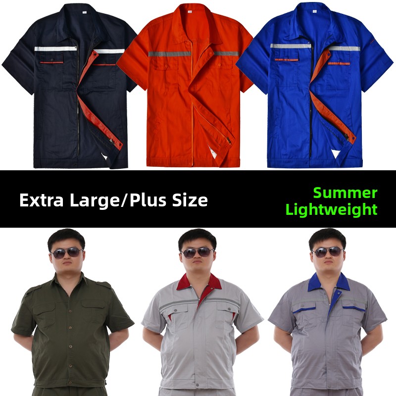 Summer Clothing Sets - plus Size Men's Work Uniform Thin