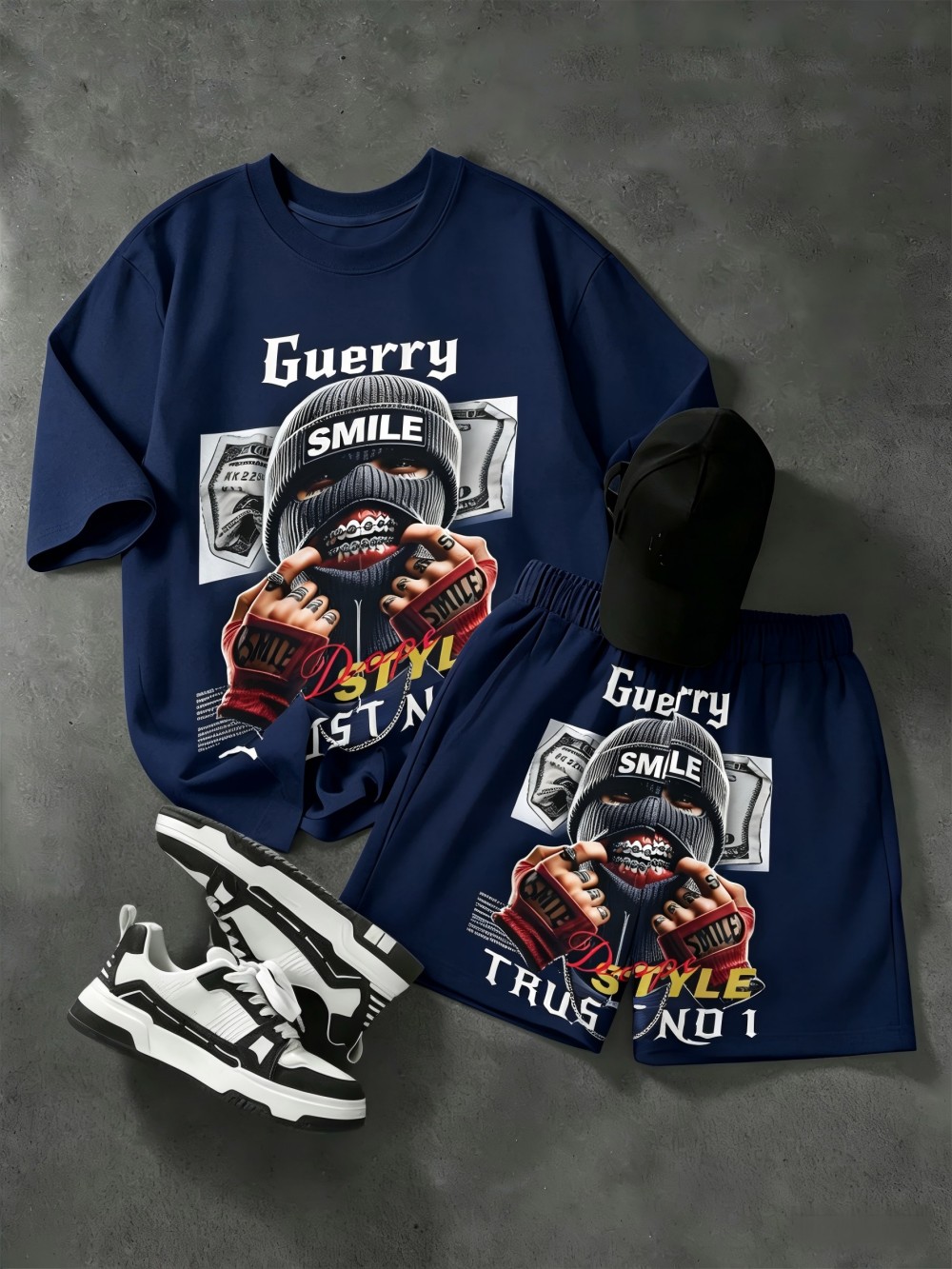Summer Clothing Trends - American men's summer figure wealth print