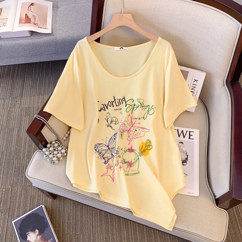 Yellow Summer Clothing - 150Kg Plus Size Summer Women's Bust