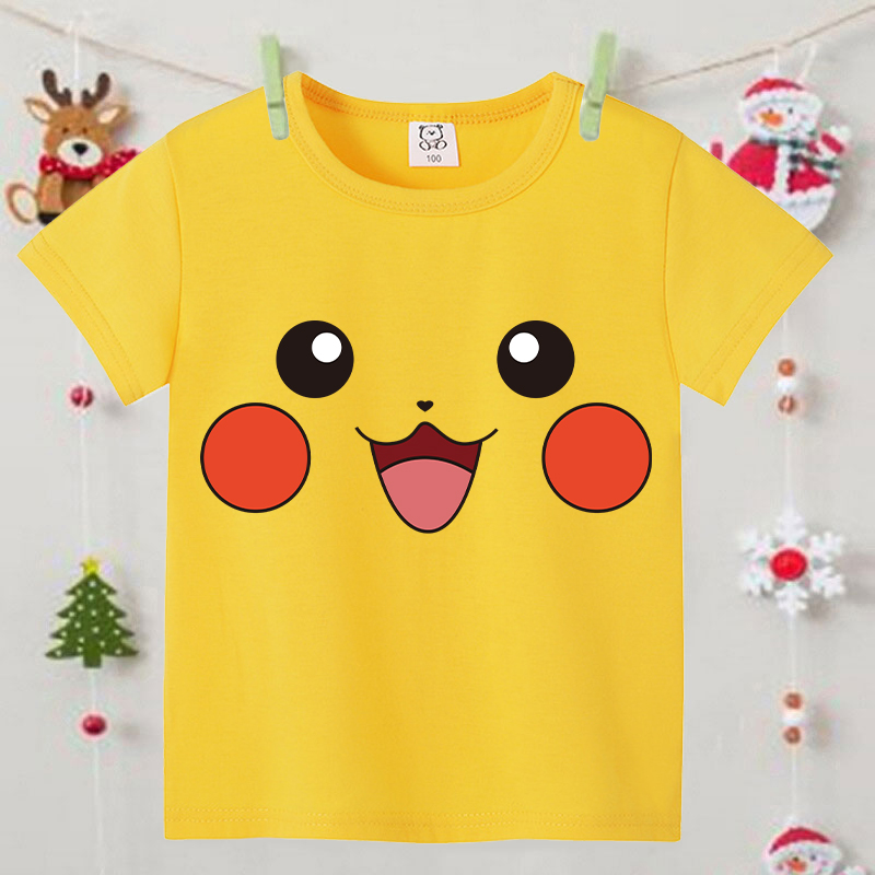 Summer Clothing Girl - Pokemons Yellow Cute Short-sleeved Top for