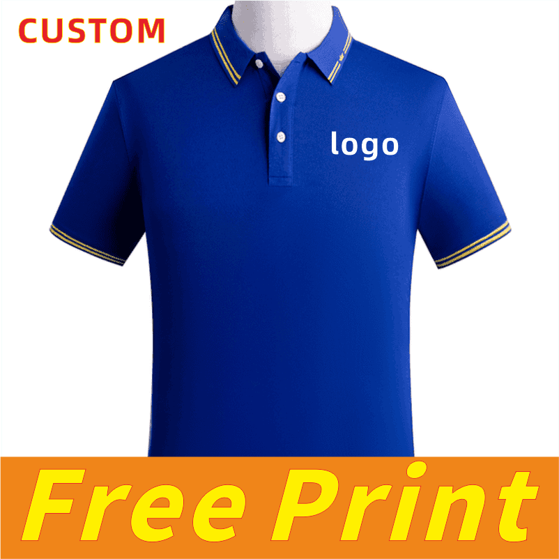 Summer Clothing Logo - Cotton casual T-shirt, customized summer polo