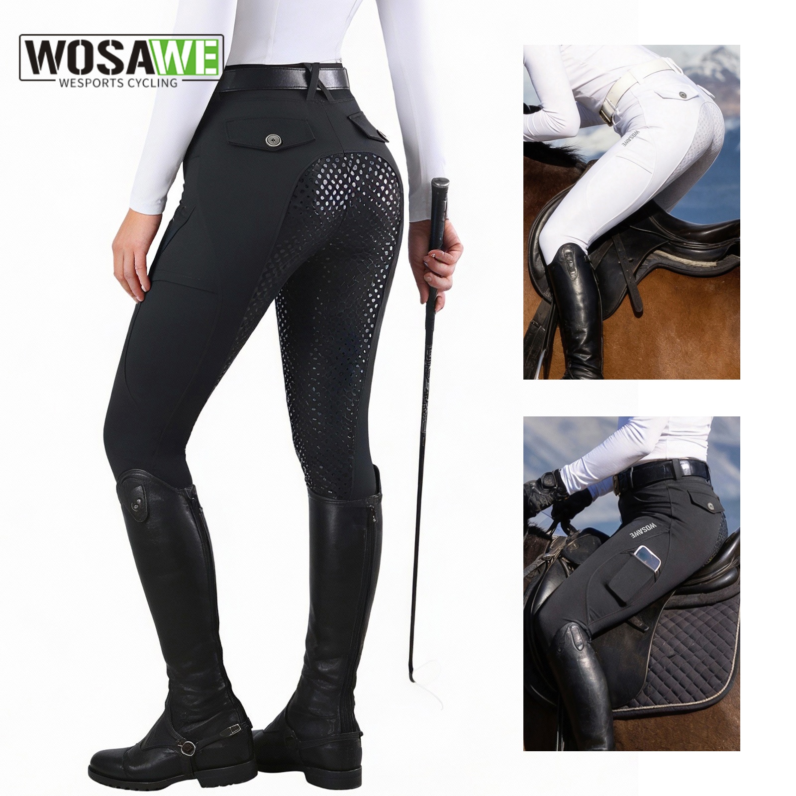 Summer Equestrian Clothing - WOSAWE Silicone Horse Riding Pants Spring