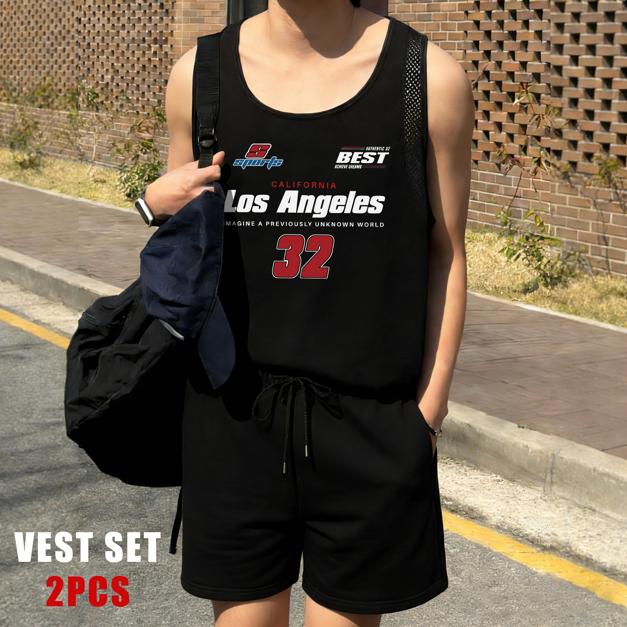 Summer Clothing Sets - Los Angeles California Number 32 Print