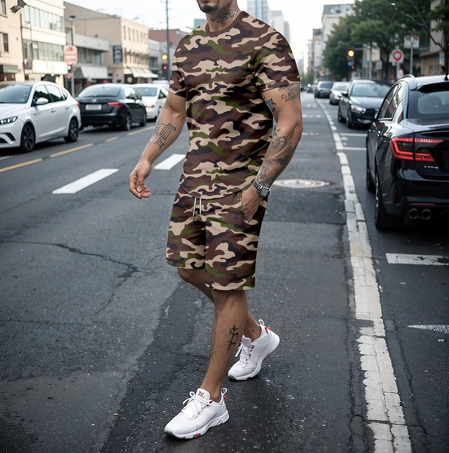 Summer Clothing For Women - Camouflage Outdoor Tracksuits 3D Print Men's
