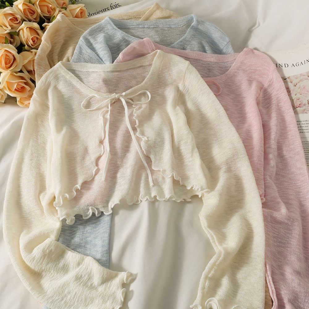 Summer Clothing Design - New Thin Sunscreen Cardigan Ruffle Design