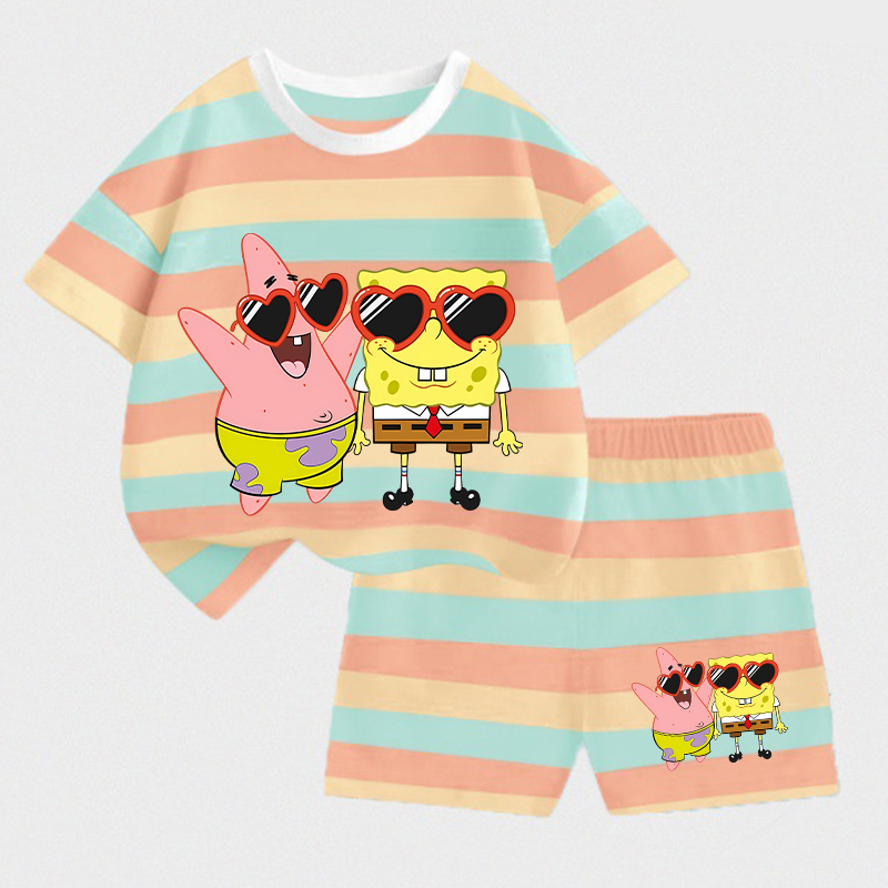 Summer Clothing Baby - SpongeBobs SquarePants Kids T-shirt Shorts Set