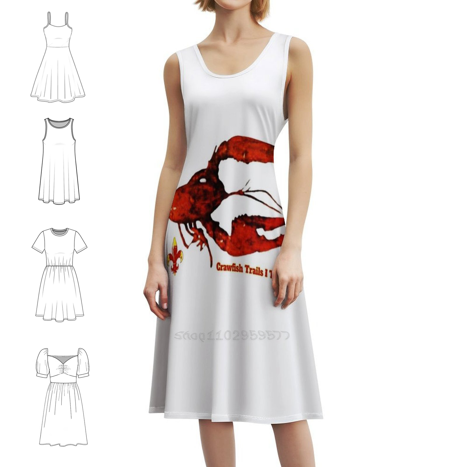 Crawfish Trails I Travel Desig - Summer Clothing Design recension och pris