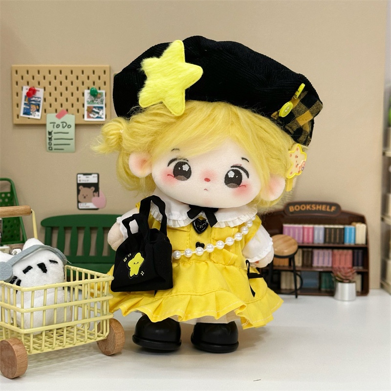 20cm Cotton Doll Clothes Summe - Yellow Summer Clothing recension och pris