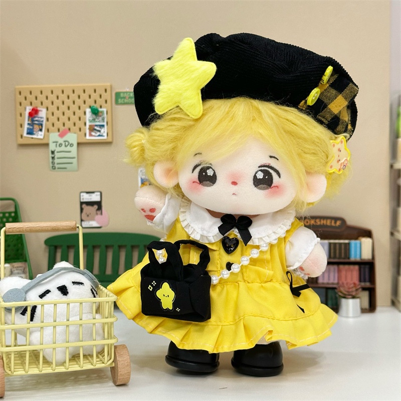 20cm Cotton Doll Clothes Summe - Yellow Summer Clothing recension och pris