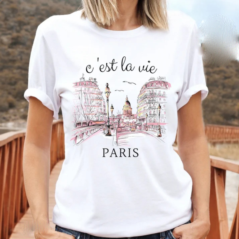 Paris Shirt C'est La Vie Frenc - Summer Clothing In Paris recension och pris