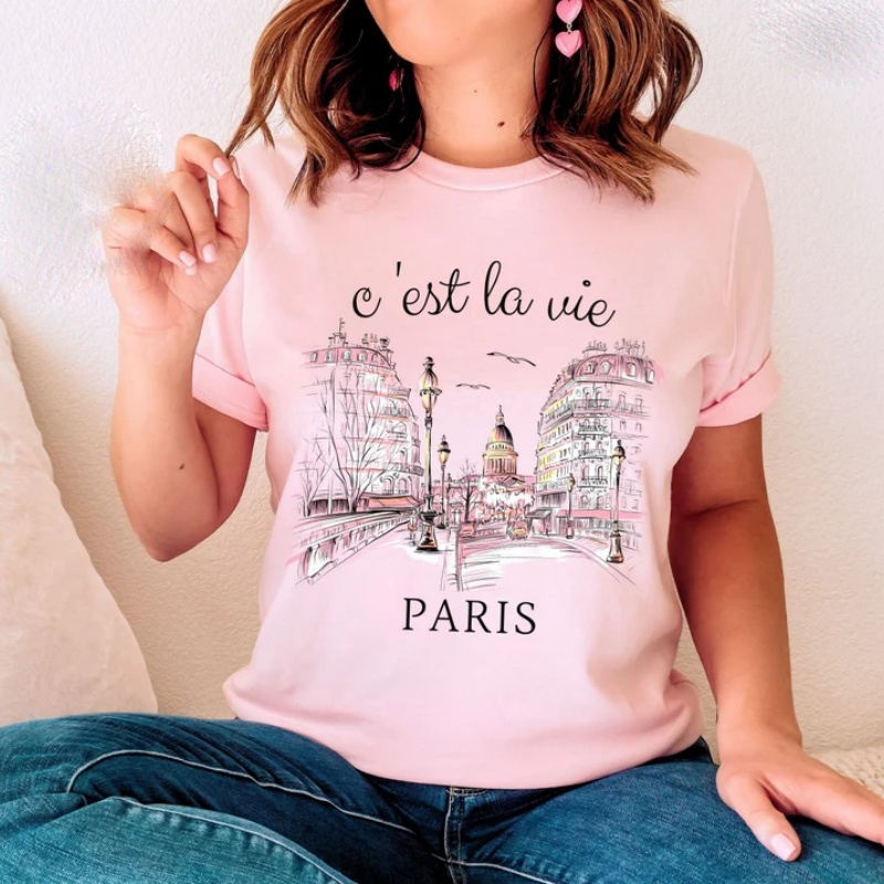 Paris Shirt C'est La Vie Frenc - Summer Clothing In Paris recension och pris