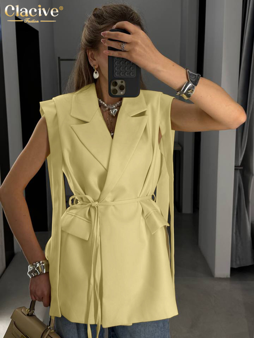 Clacive Fashion Loose Yellow W - Yellow Summer Clothing recension och pris