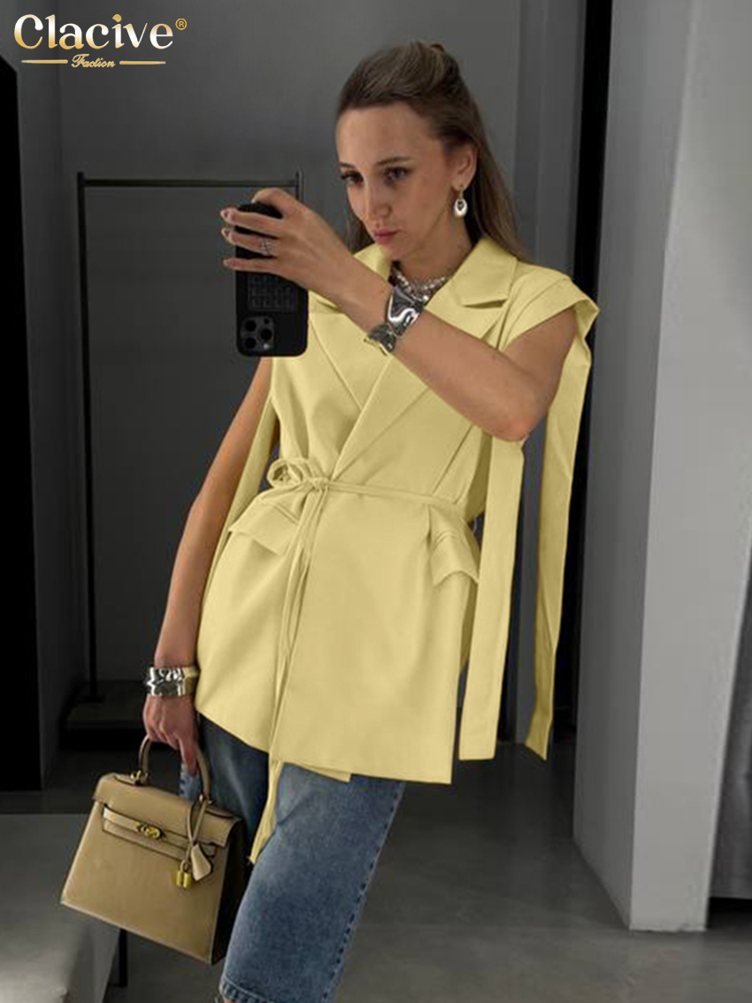 Clacive Fashion Loose Yellow W - Yellow Summer Clothing recension och pris