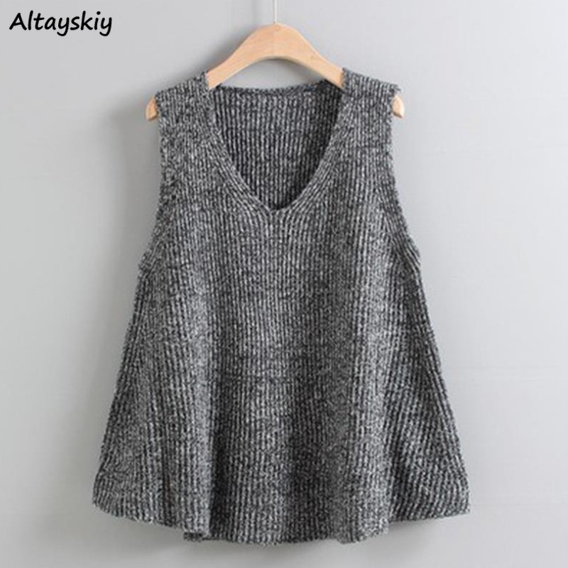 Loose Sweater Vest for Women F - Summer Clothing Young Women recension och pris