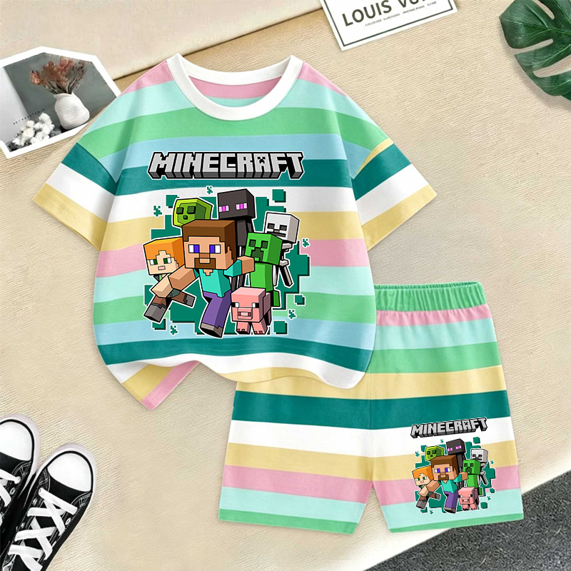 Minecrafted Girl boy Summer T  - Summer Clothing Baby recension och pris