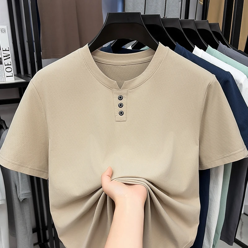 Mens Casual Henley Neck T Shir - Summer Clothing Trends recension och pris