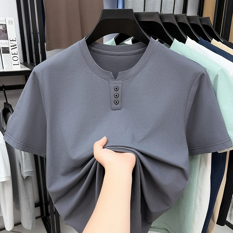 Mens Casual Henley Neck T Shir - Summer Clothing Trends recension och pris