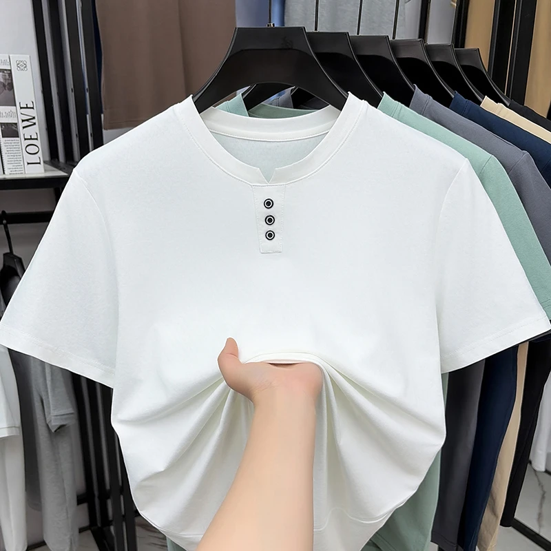 Mens Casual Henley Neck T Shir - Summer Clothing Trends recension och pris