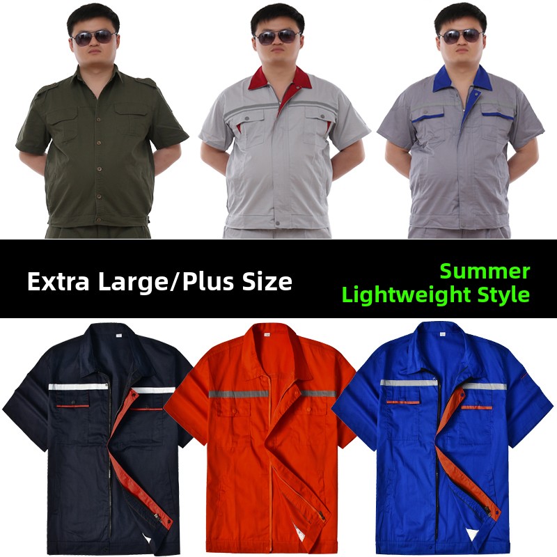 plus Size Men's Work Uniform T - Summer Clothing Sets recension och pris