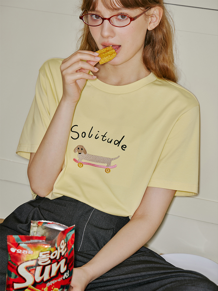 FSLE Women Printed T-Shirt Sum - Yellow Summer Clothing recension och pris
