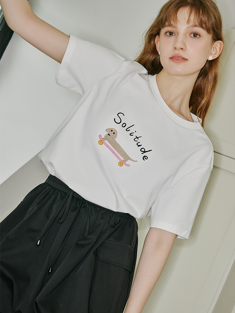 FSLE Women Printed T-Shirt Sum - Yellow Summer Clothing recension och pris