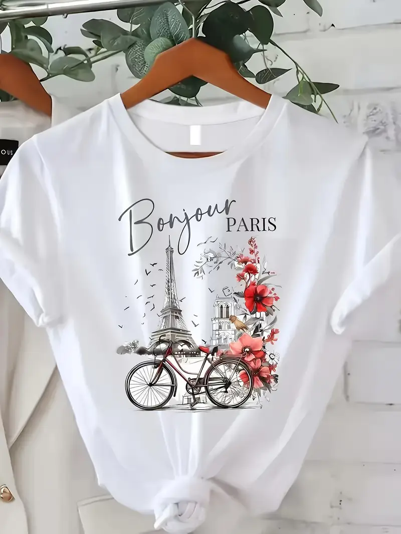 Fashion Bonjour Paris Text Pri - Summer Clothing In Paris recension och pris