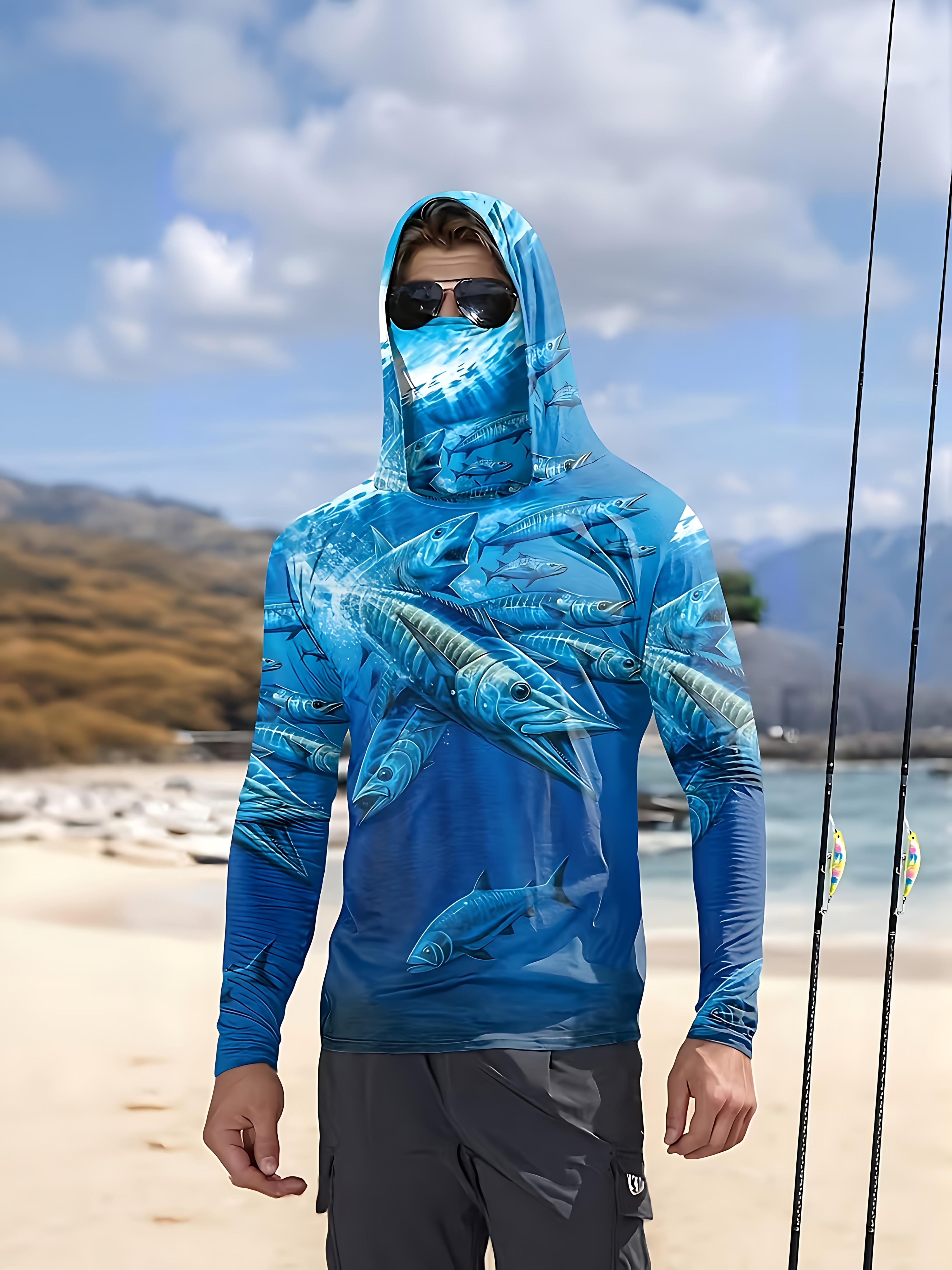 Fishing Shirt Hooded Men Fishi - Summer Clothing Trends recension och pris