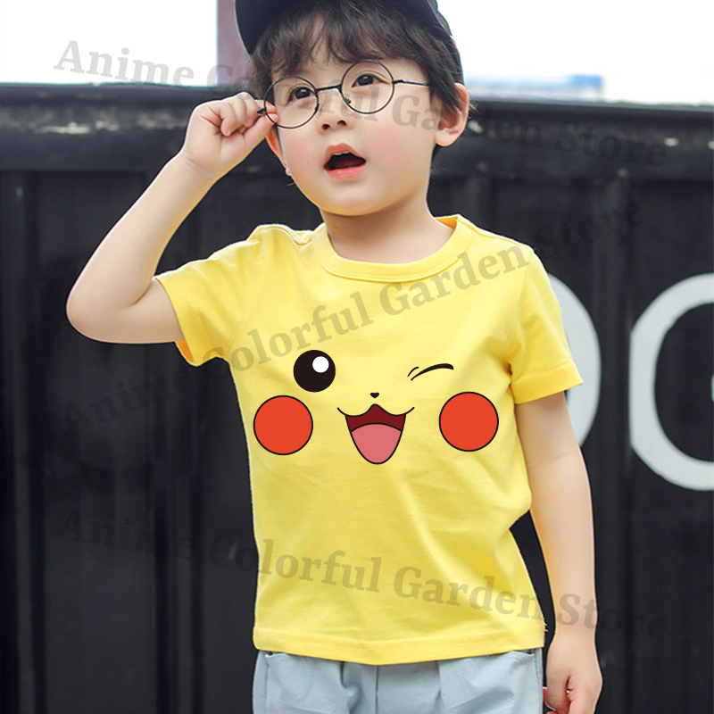 Pokemons Yellow Cute Short-sle - Summer Clothing Girl recension och pris