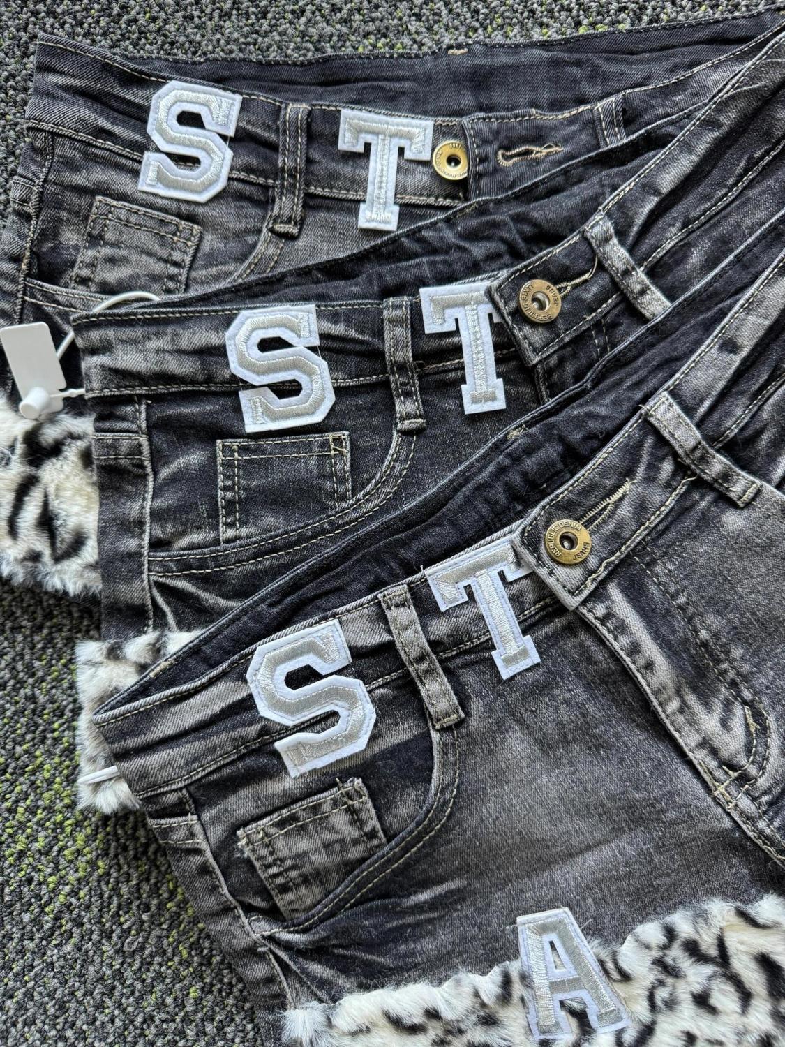 Y2k Embroidered Patch Denim Sh - Summer Clothing Girl recension och pris