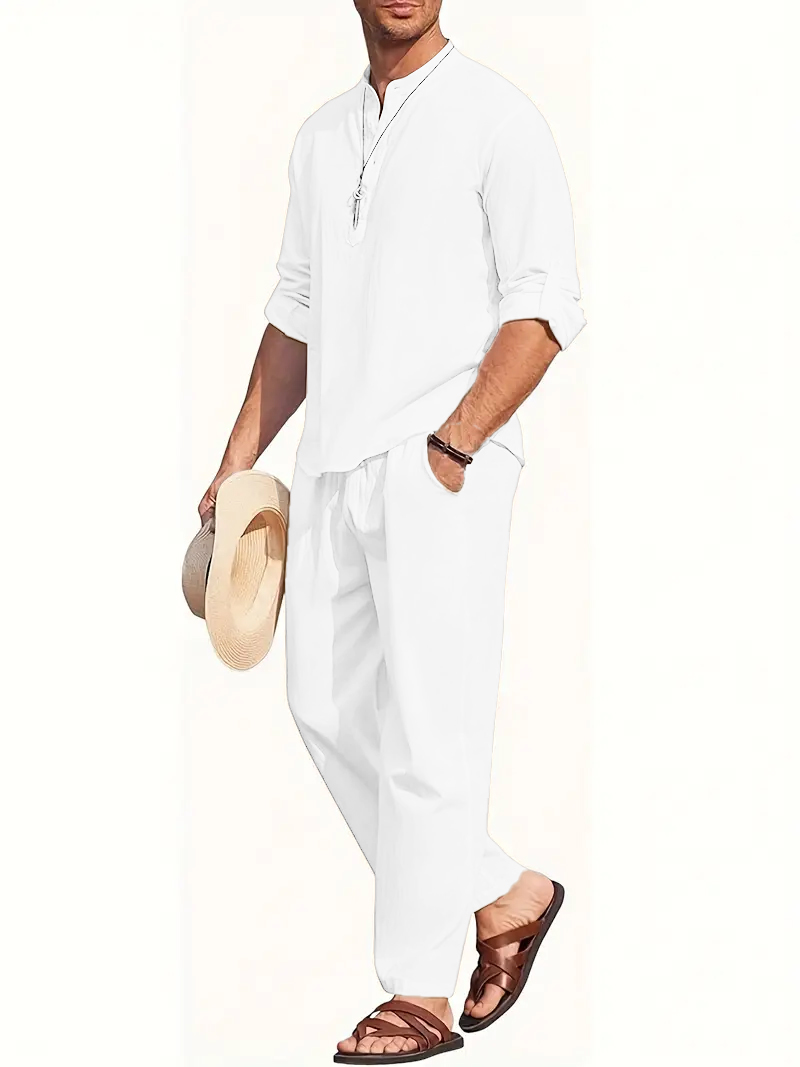 Men's White Linen Suit Set Lon - Summer Clothing Trends recension och pris
