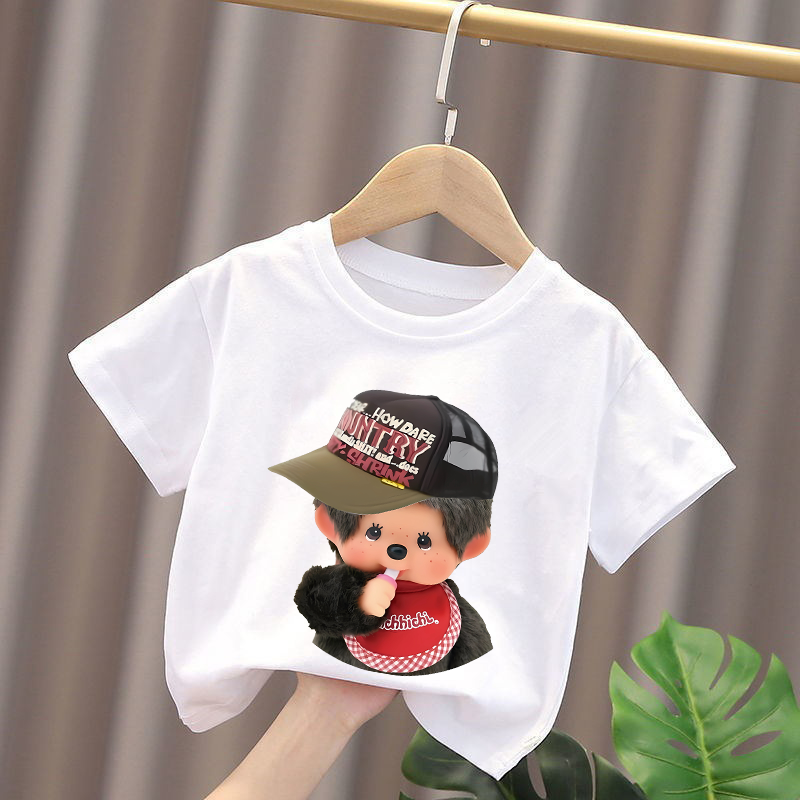 Monchhichi Kids T-shirts Anime - Summer Clothing Baby recension och pris