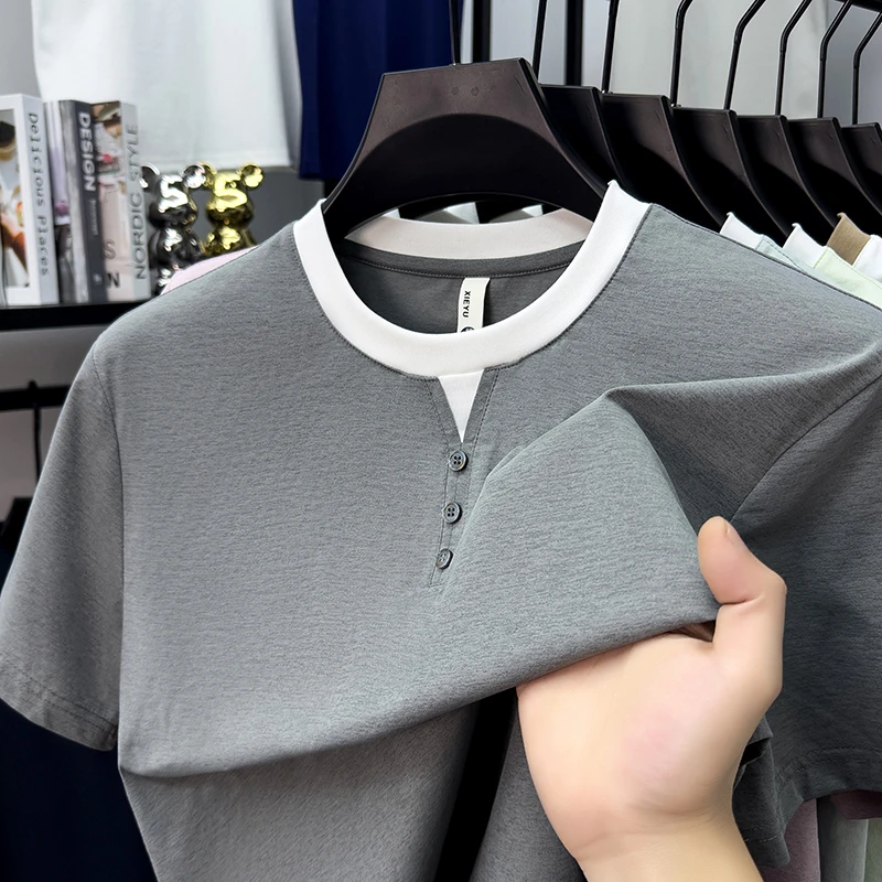 Mens Short Sleeve Henley Neck  - Summer Clothing Trends recension och pris