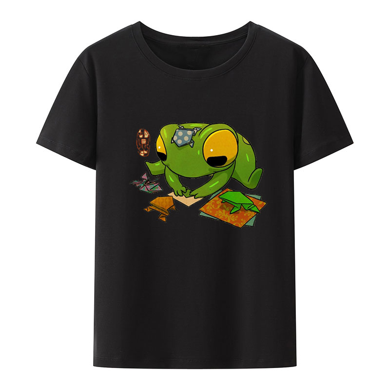 Cute Frog Making Origami Artwo - Summer Clothing Essentials Women recension och pris