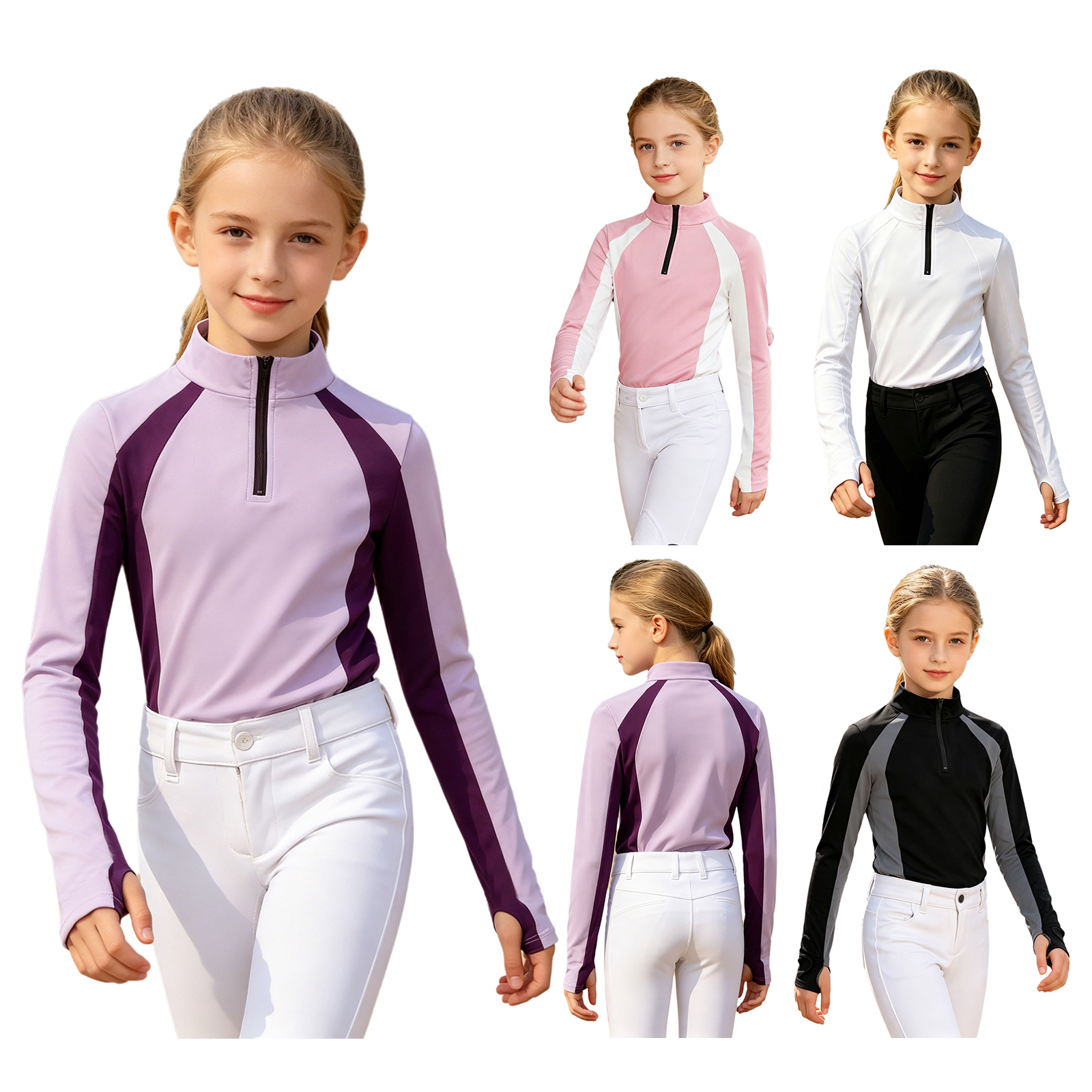 Kids Girls Equestrian Horse Ri - Summer Equestrian Clothing recension och pris