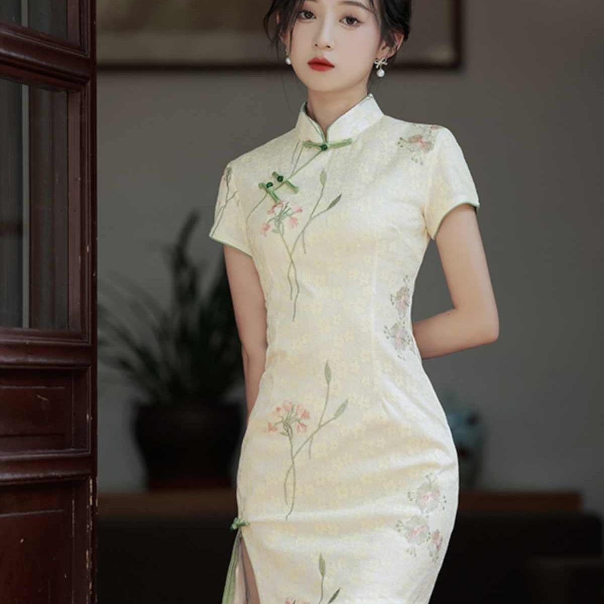Petite Chinese Modern Qipao Dr - Summer Clothing Young Women recension och pris