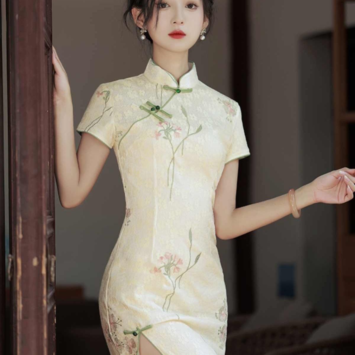 Petite Chinese Modern Qipao Dr - Summer Clothing Young Women recension och pris
