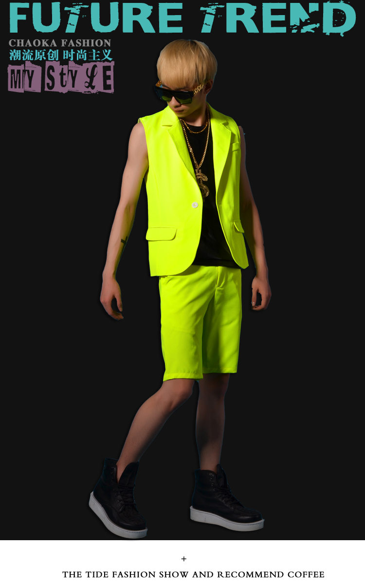 New Korean Mne's Fashion Slim  - Yellow Summer Clothing recension och pris
