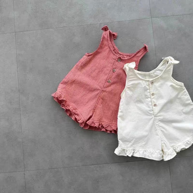 HY2831 Girls Summer Romper wit - Summer Clothing Baby recension och pris