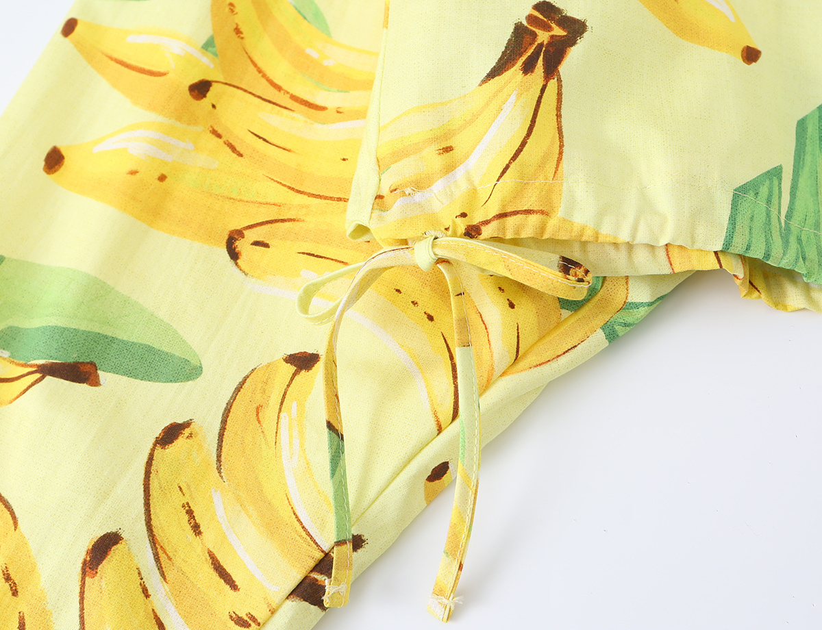 KONDALA Chic Women Fruit Print - Yellow Summer Clothing recension och pris
