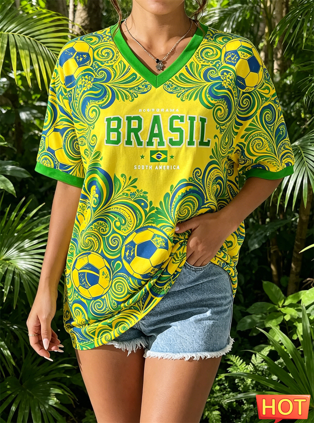 New Brazilian T-shirt Summer W - Yellow Summer Clothing recension och pris