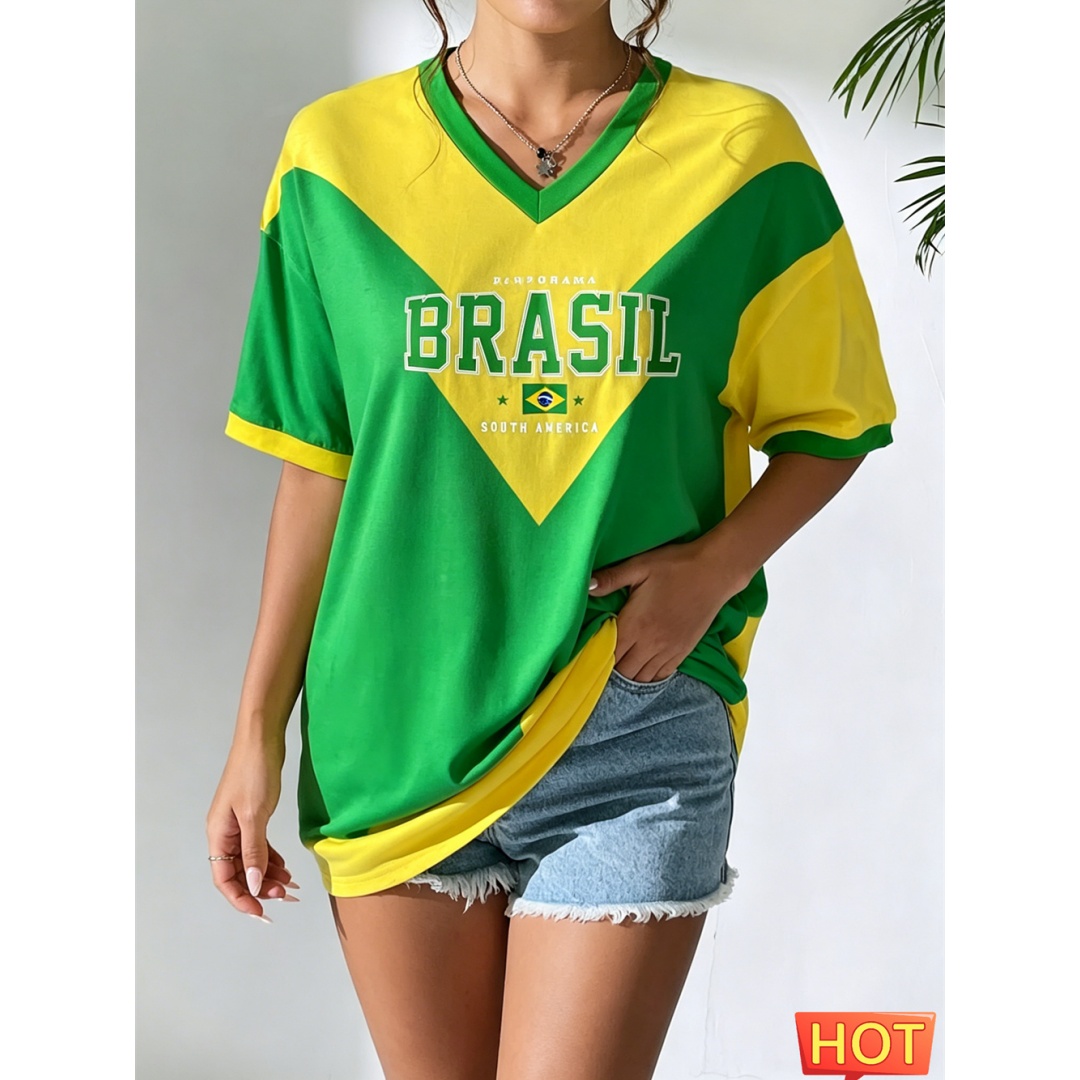 New Brazilian T-shirt Summer W - Yellow Summer Clothing recension och pris
